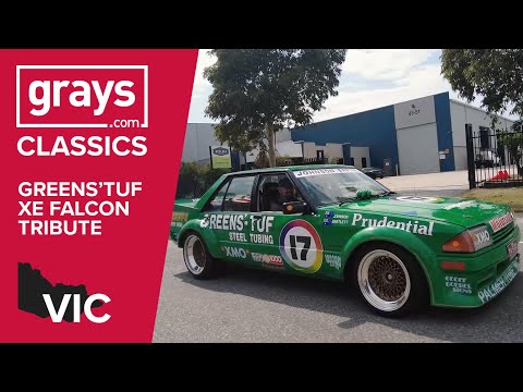John Bowe takes this Dick Johnson Greens'tuf XE Falcon tribute for a drive - VIC