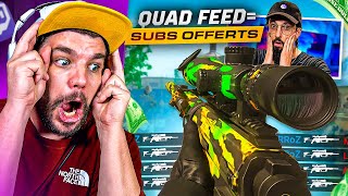 Le PREMIER à mettre une QUADFEED gagne des SUBS !