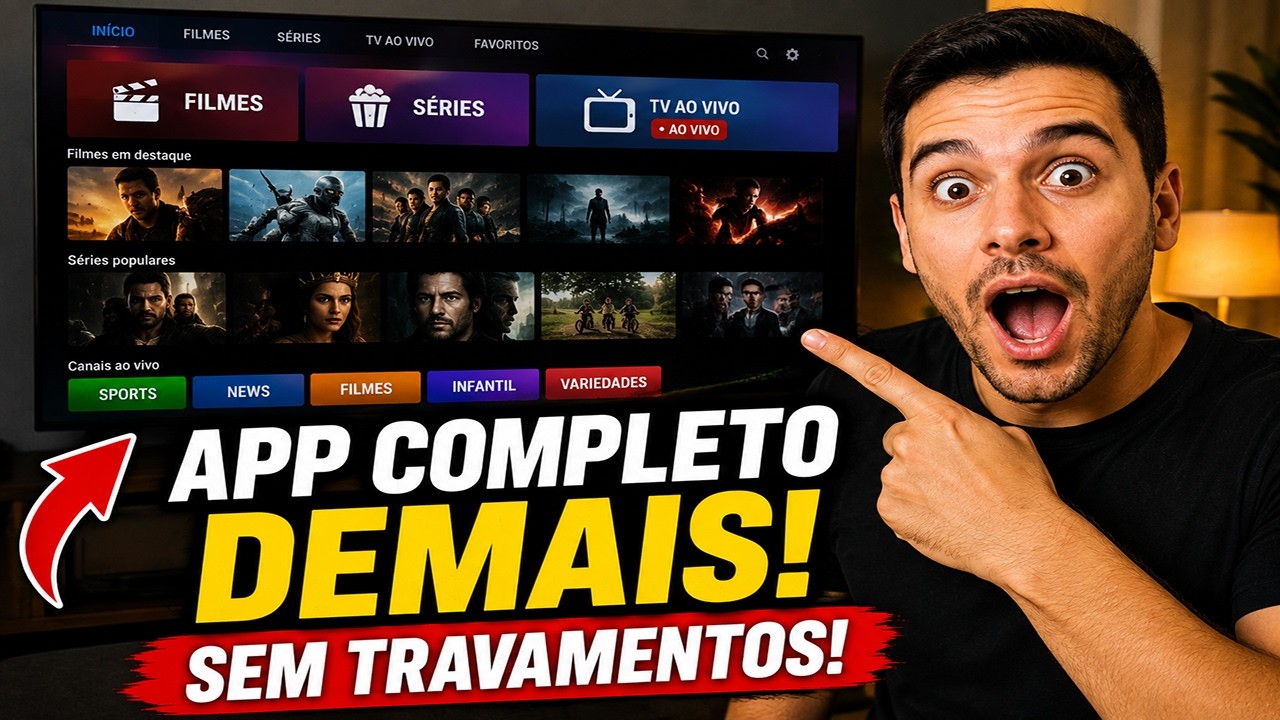 🚨 MELHOR APP PARA ASSISTIR FILMES, SÉRIES E TV AO VIVO! RÁPIDO E SEM TRAVAMENTOS!
