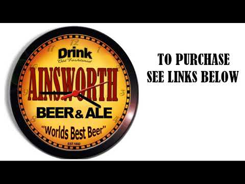 AINSWORTH BEER ALE WALL CLOCK