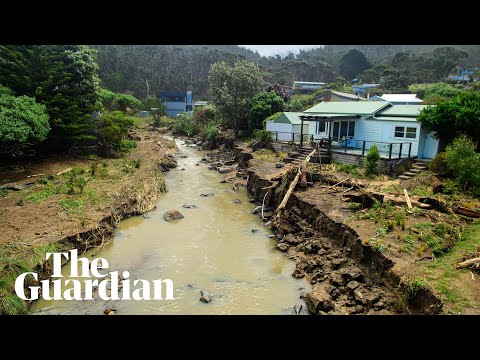 Footage of the aftermath of flash flooding in Victoria