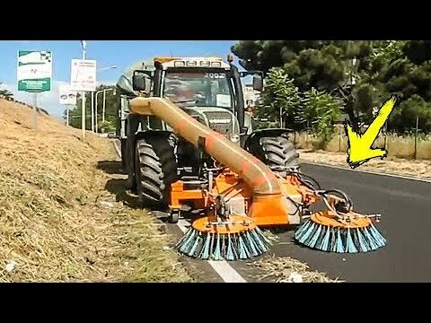 Modern Machines Cleaning Street Equipment Technology - World's Amazing Modern Road Marking Machine.