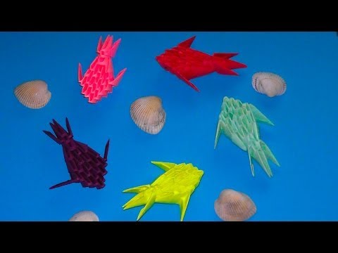 3D origami small fish master class (tutorial) for beginners | The ...