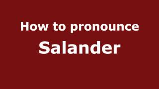 How to pronounce Salander