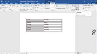 How to automatically set space between text and table border in Word