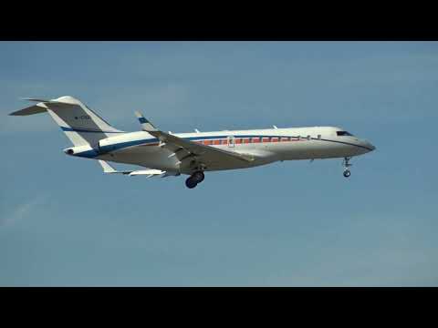 Private Bombardier BD 700 1A10 Global 6000 M-CNZI Landing Malaga LEMG