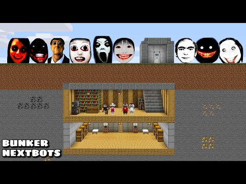 SURVIVAL BUNKER WITH 100 NEXTBOTS in Minecraft - Gameplay - Coffin Meme