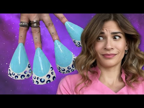 Trying Most WEIRD Nail Shape for 24 hours 😵‍💫