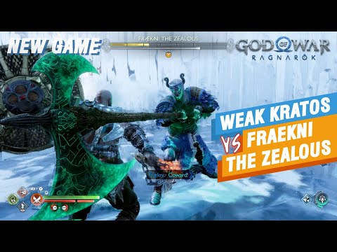 Fraekni the Zealous Boss Fight God of War Ragnarok | New Game - No Damage