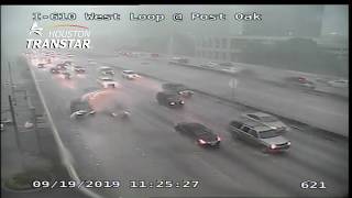 Raw: Houston TRANSTAR cameras show cars underwater