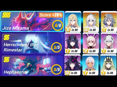 Honkai Impact 3rd - Exalted MA(Week 13) Jizo(47504)/Rimestar(31680)/Hephaestus(31946)