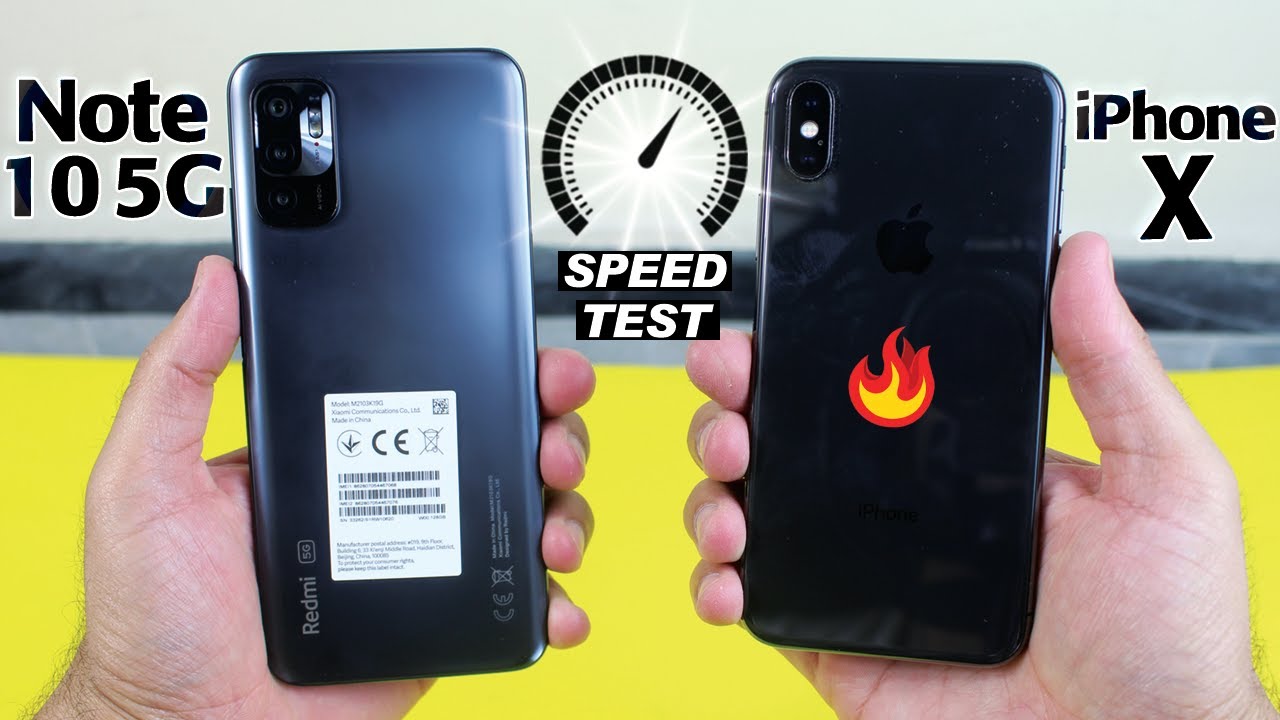 Redmi Note 10 5G vs iPhone X - SPEED TEST! WOW😲