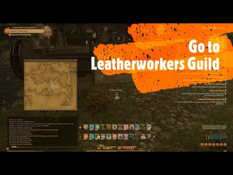 How to become Leatherworker. Final Fantasy 14 FFXIV Unlock quest Guide for crafters - Leatherworker