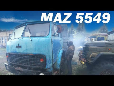 Old Soviet Dump Truck FIRST START OVER 18 YEARS -  MAZ 5549