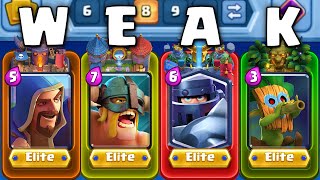 I Played the Worst Clash Royale Cards from EVERY Arena.. in ONE Deck!