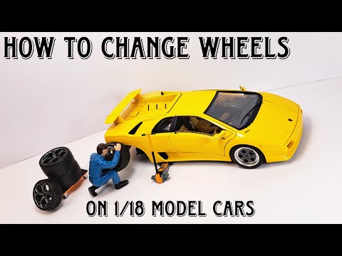 How to change wheels on 1/18 Bburago model cars