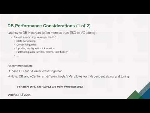 VMworld 2014: INF1506 - Extreme Performance Series: vCenter Performance