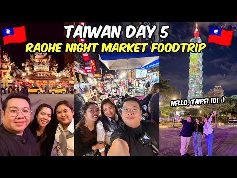 Taiwan Street Food Tour at Raohe Night Market + Taipei 101 Visit!🇹🇼