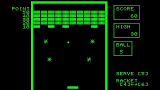 Sharp MZ-80B Game: Breakout | Block Kuzushi (1981)