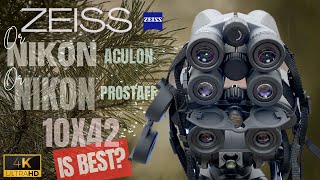 Nikon Prostaff P3 10X30 Vs. ZEISS Terra ED 10X32 Vs. NIKON Aculon A211 10X42 Binoculars Comparison