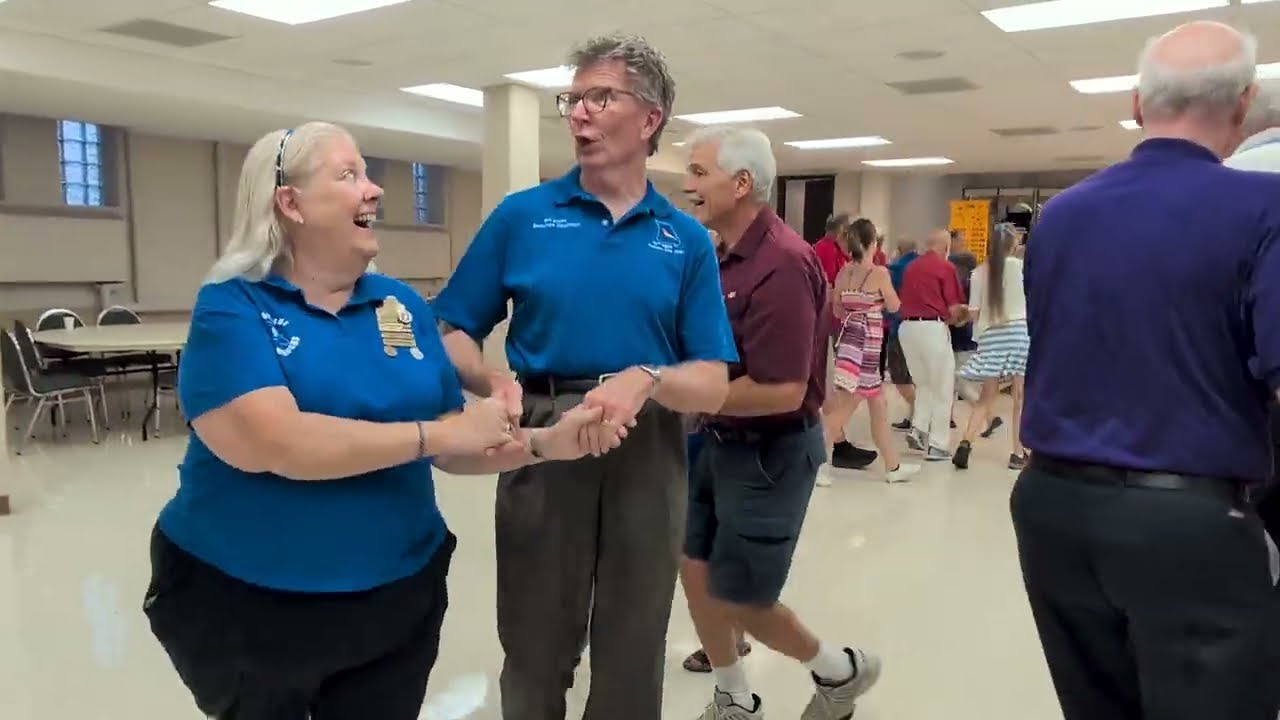 Square dancing with The Sprosty Twins calling at the Missouri Promenaders in Overland, MO 8/15/25.