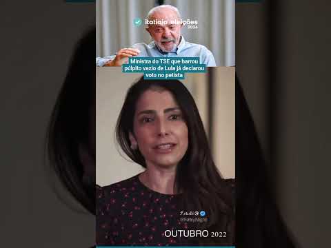 Ministra do TSE que vetou púlpito vazio de Lula em debate já declarou voto nele.