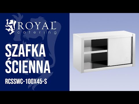 Video - Szafka ścienna - stal nierdzewna - 100 x 45 x 60 cm