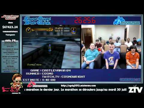 SGDQ 2013 French restream - Castlevania 64 (runner: Cosmo -- comm: mistermv / Ysangwen)