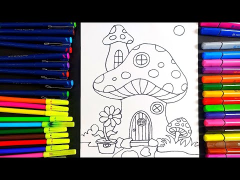 How to Draw a Fairy Mushroom House 🌠🍄 🏠🖌️🎨