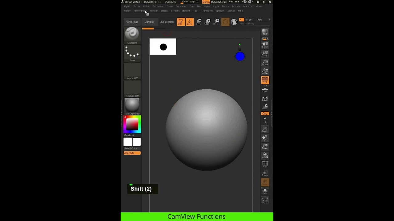 Zbrush Tips 04: Camview Basics #shorts #zbrush #tips #tutorial