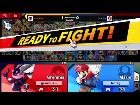 Anarchy (Greninja) vs NoTag (Mario) - Winners Semi-Final - Hidden Nest #46