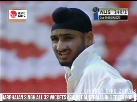 Harbhajan Singh All 32 Wickets in 3 Test Match Series | Australia tour of India 2001