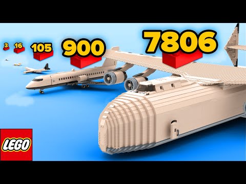 LEGO Aircrafts From 3 to 7806 Parts | Comparison