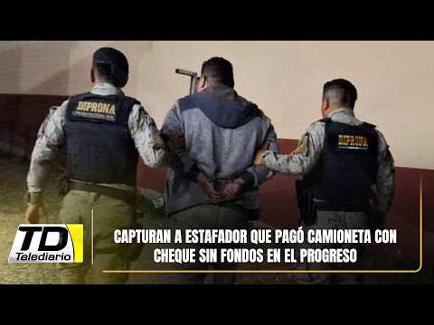 Capturan a estafador que pagó camioneta con cheque sin fondos en El Progreso