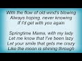 Henry Gross - Springtime Mama Lyrics