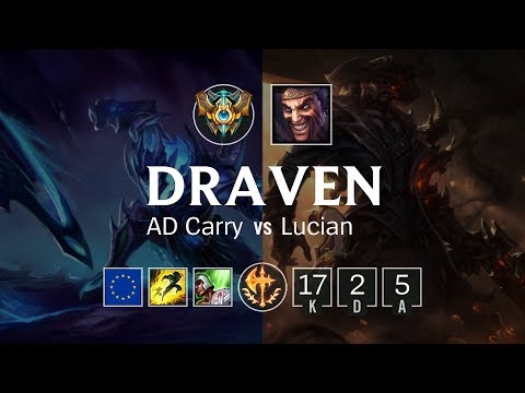 Draven ADC vs Lucian - EUW Challenger Patch 8.23