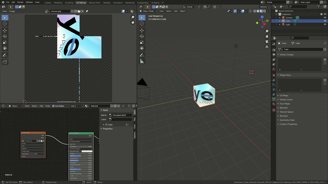 Eyek Blender add-on - Tutorial: Cube