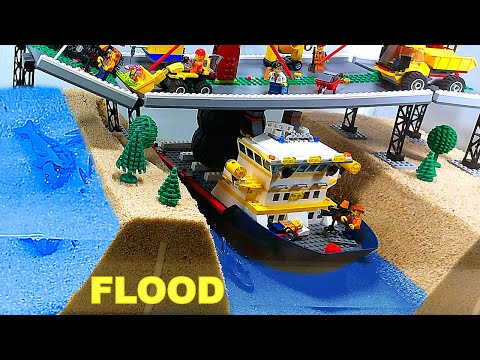 LEGO DAM Breach New BRIDGE Collapse on SHIP - ep 49