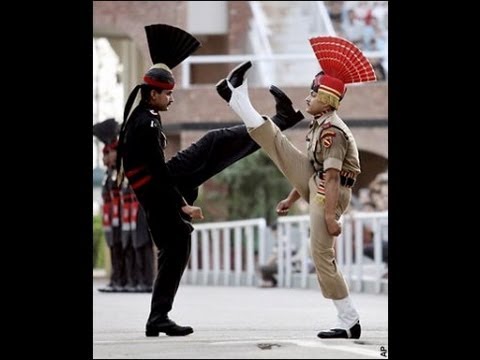 Parade at Wagah Border (The true feeling for the Nation comes from here )