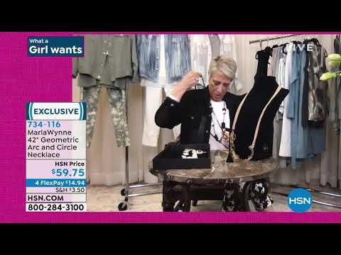 MarlaWynne 42" Geometric Arc and Circle Necklace