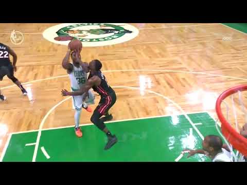 flop by Bam Adebayo or an offensive foul by Marcus Smart?