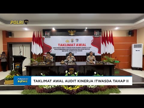 KAPOLDA SULTENG RESMI MEMBUKA TAKLIMAT AWAL AUDIT KINERJA ITWASDA TAHAP II