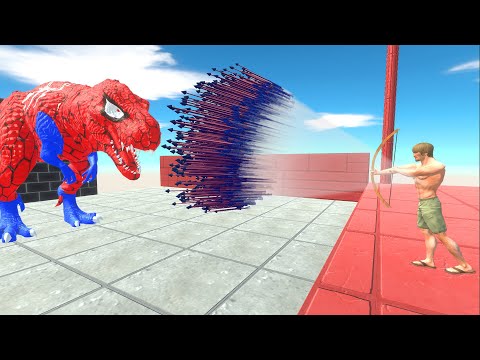 5x Archie The Archer vs Spider Man T-Rex vs All Unit - Animal Revolt Battle Simulator