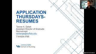 Application Thursdays: Resumes presentation title screen.