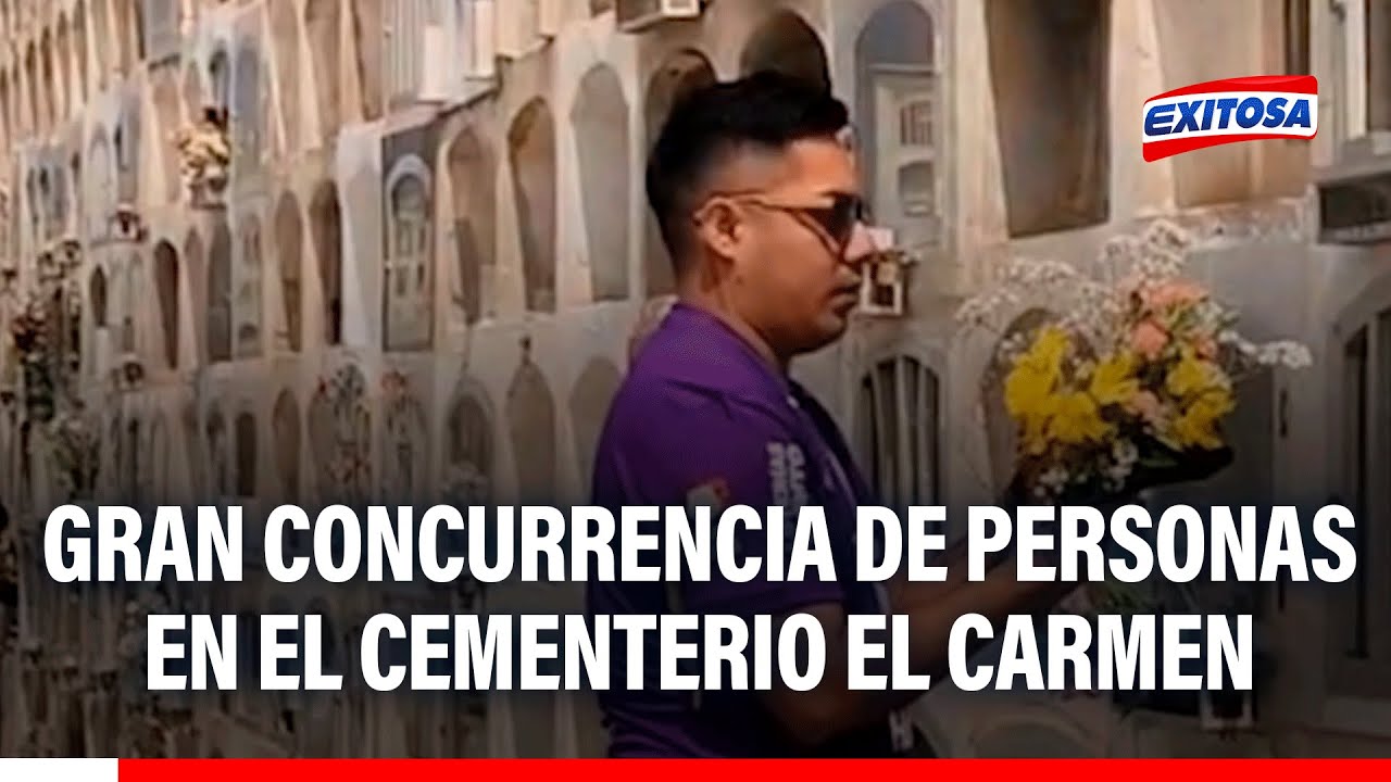 🔴🔵 Chiclayo: Gran concurrencia de personas en el cementerio El Carmen para coronar a sus difuntos