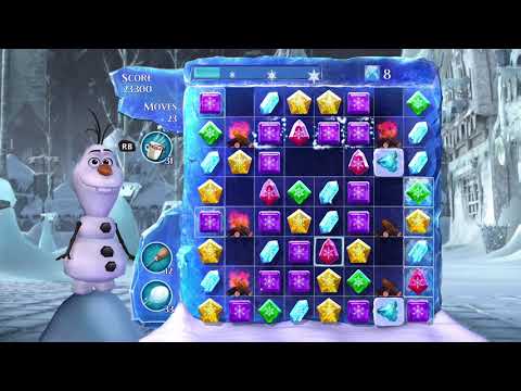 Frozen Free Fall: Snowball Fight Level 216 Walkthrough, No Power Ups