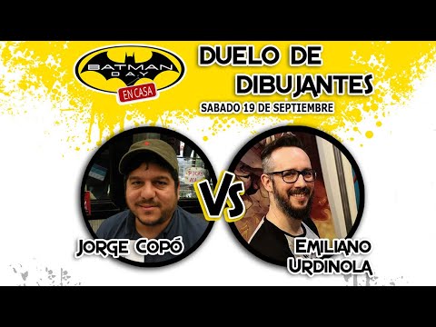 Duelo de dibujantes - Jorge Copó vs Emi Urdinola #BatmanDay Arg.