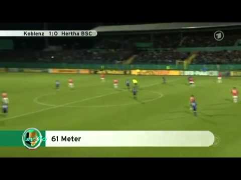 Michael Stahl Traumtor aus 61 Meter (Koblenz vs Hertha - DFB Pokal 2010)
