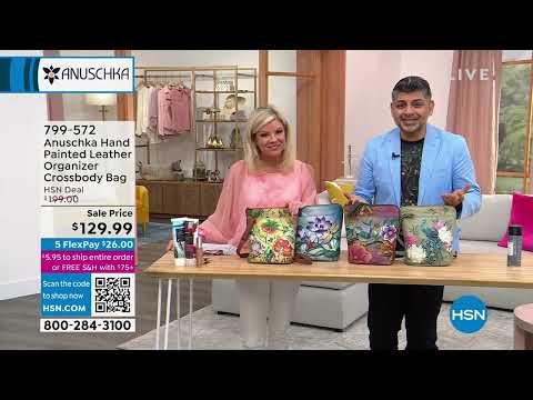 Anuschka – Handbemalte Umhängetasche aus Leder