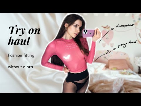 [4K] FULLY Transparent Try on Haul | Sheer Clothes Try on at the Mall